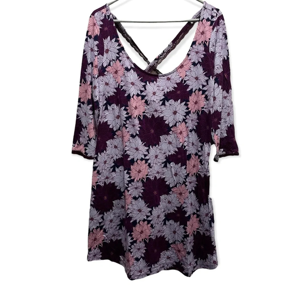 MaidenForm Floral Night Dress NWT Large